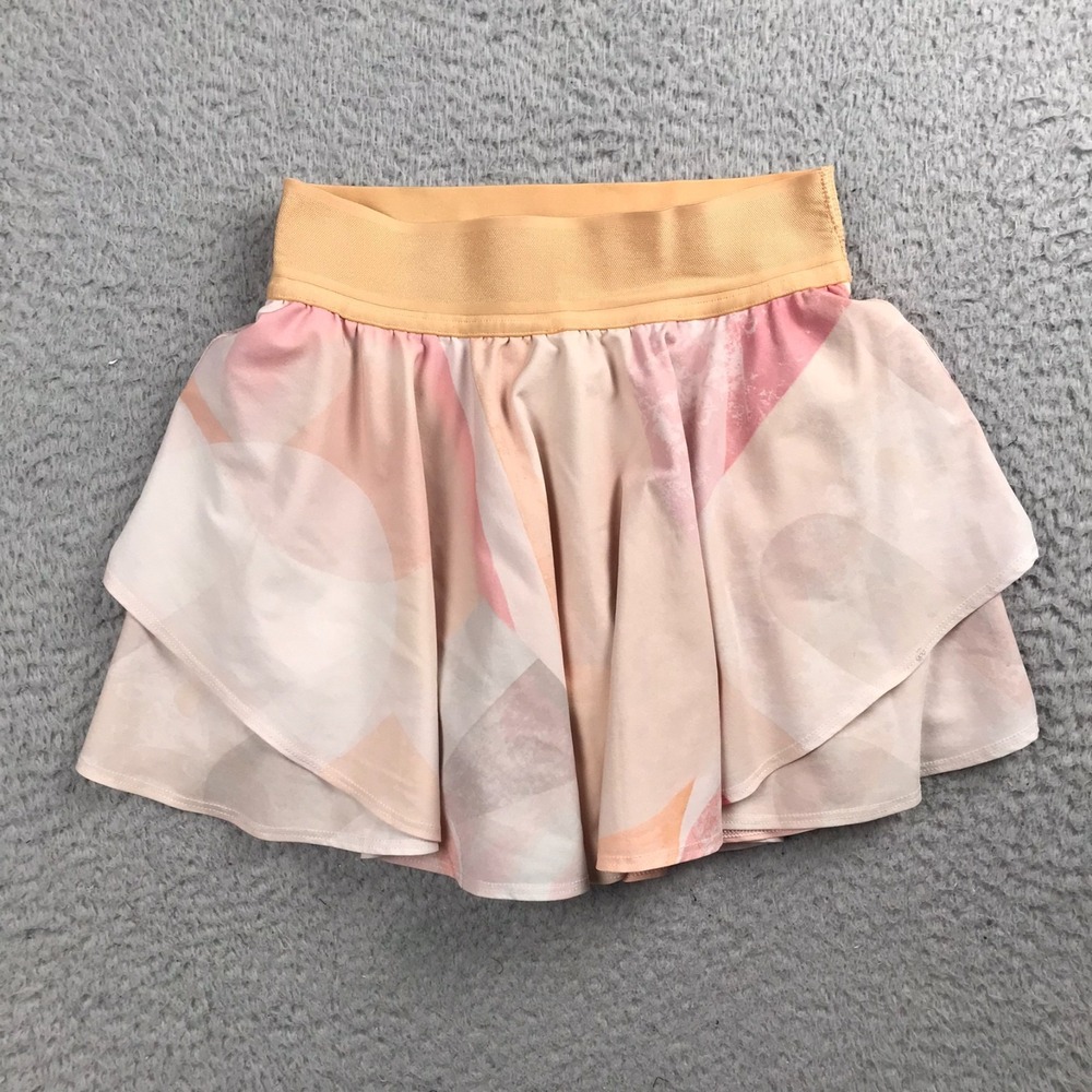 Lululemon Court Rival High Rise Skirt Womens 2 Garrogeo Multi Lined Tennis Skort
